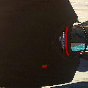 Mens polo sweater size XL black